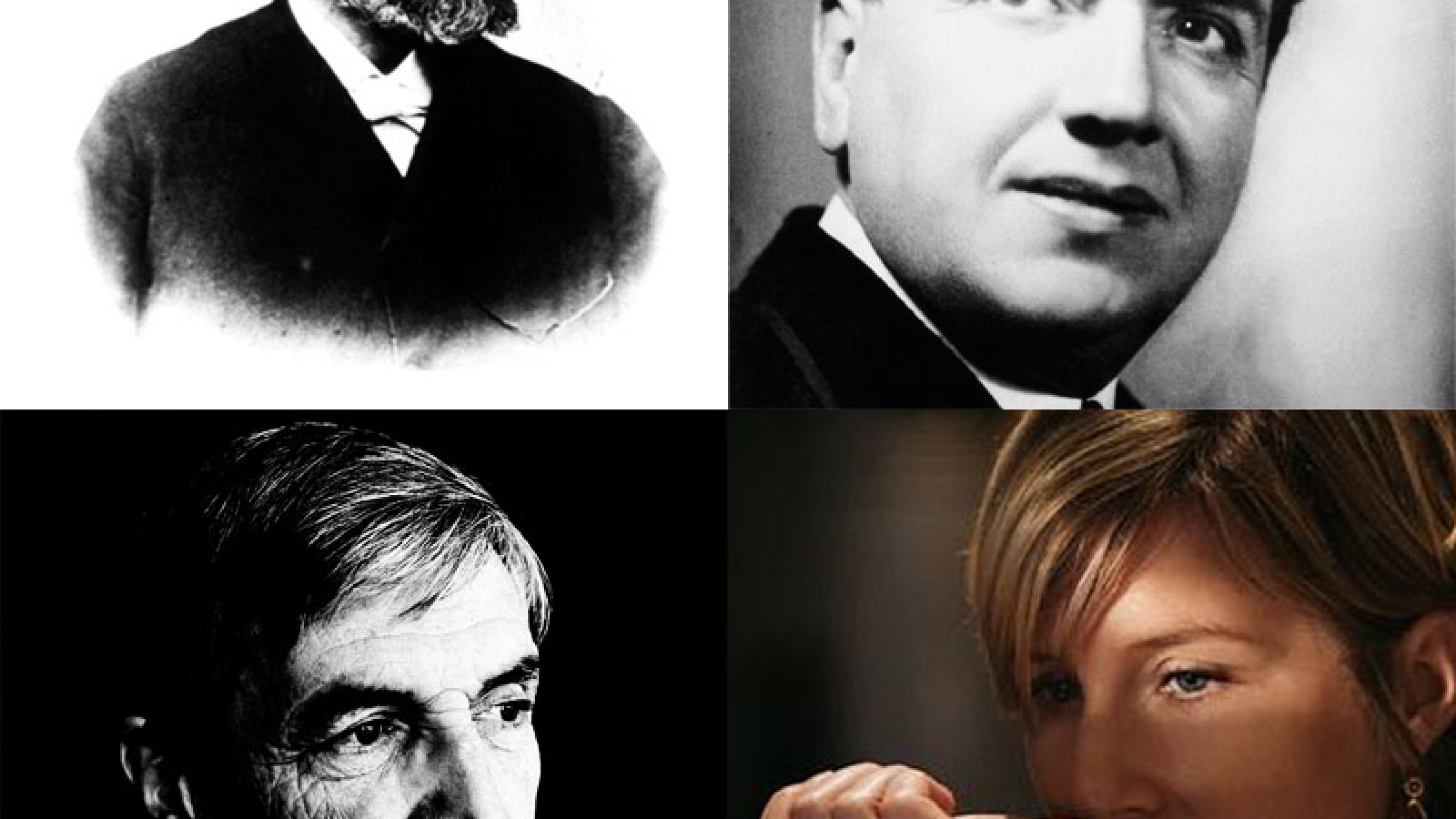 From Top Left, Clockwise: Aimé Guerlain, Ernest Beaux, Daniela Andrier, and Jean Claude Ellena.