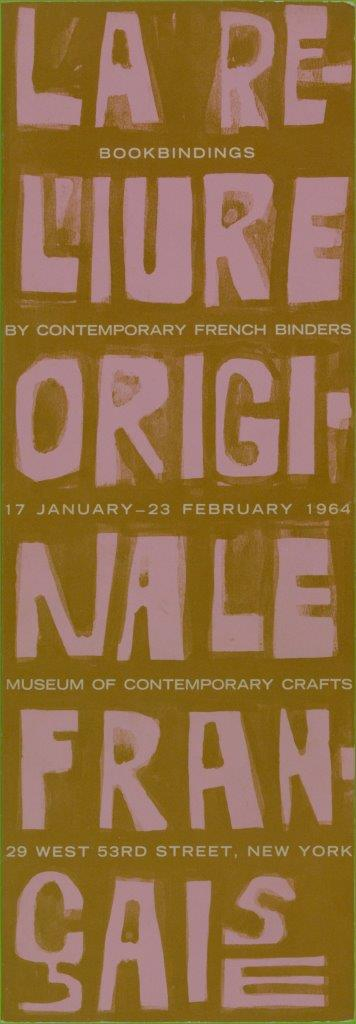 Sam Richardson (art director), Contemporary French Bookbinding, 1964
