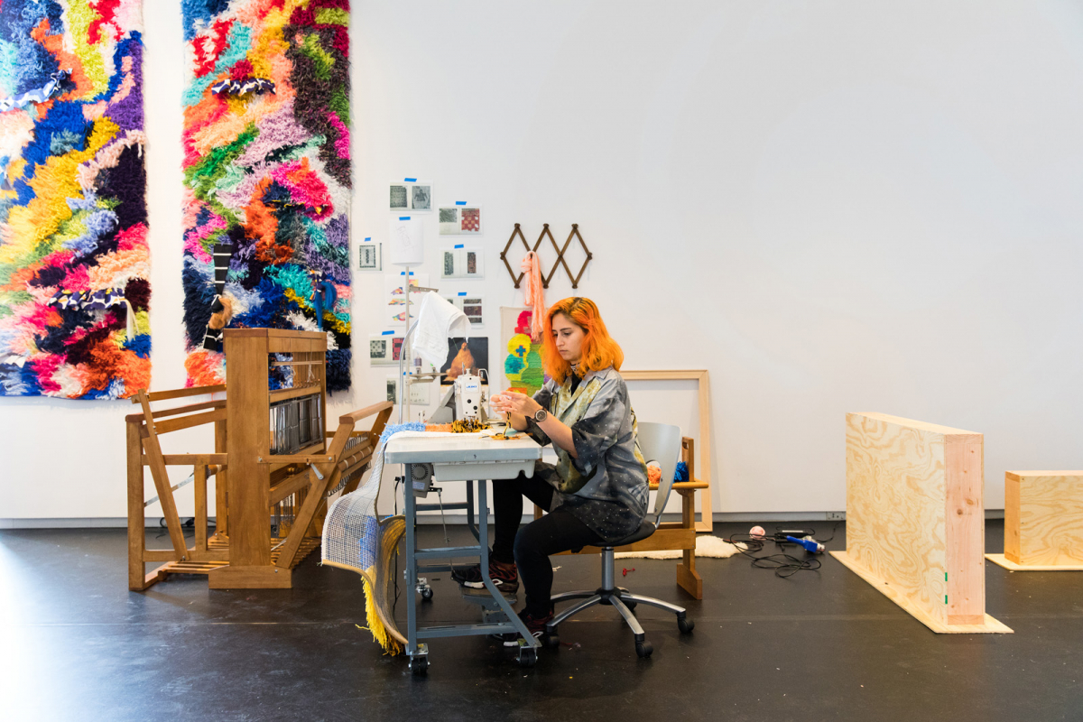 Installation view of